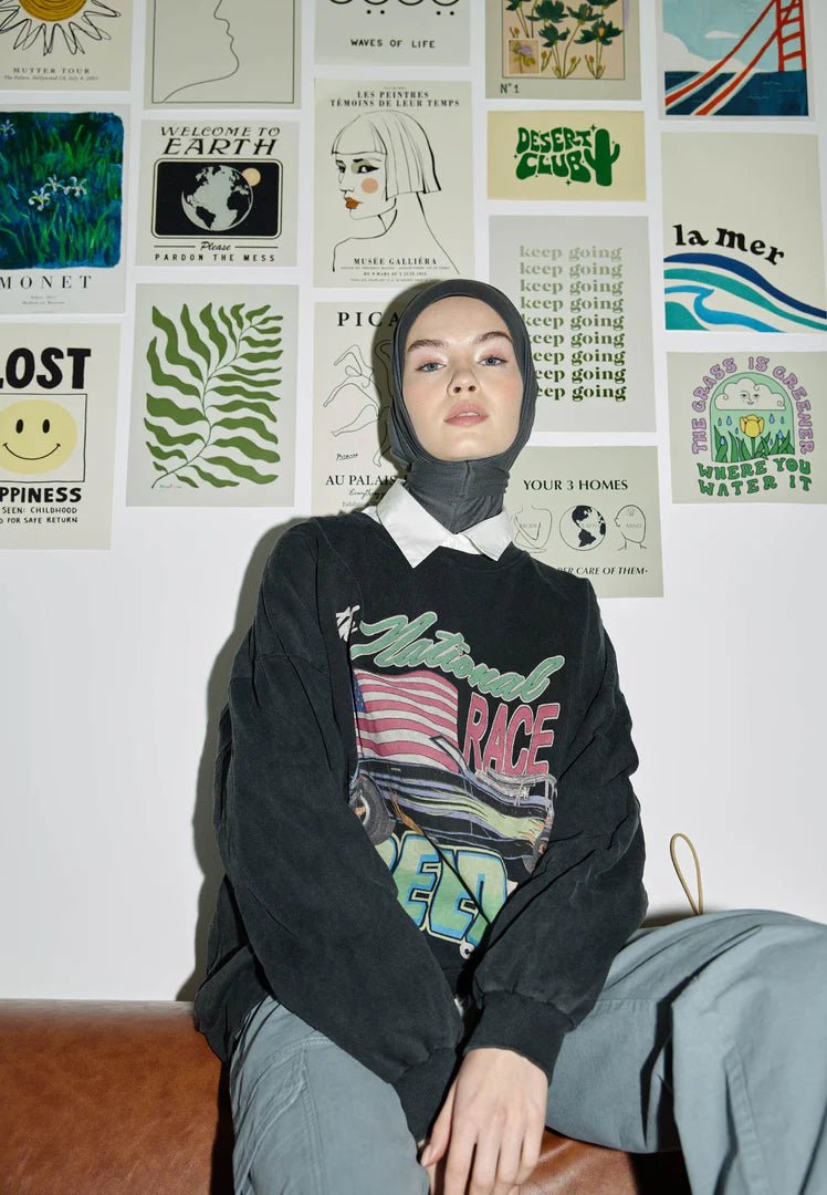 Athletic Hijab - Anthrazit - D'ITINA