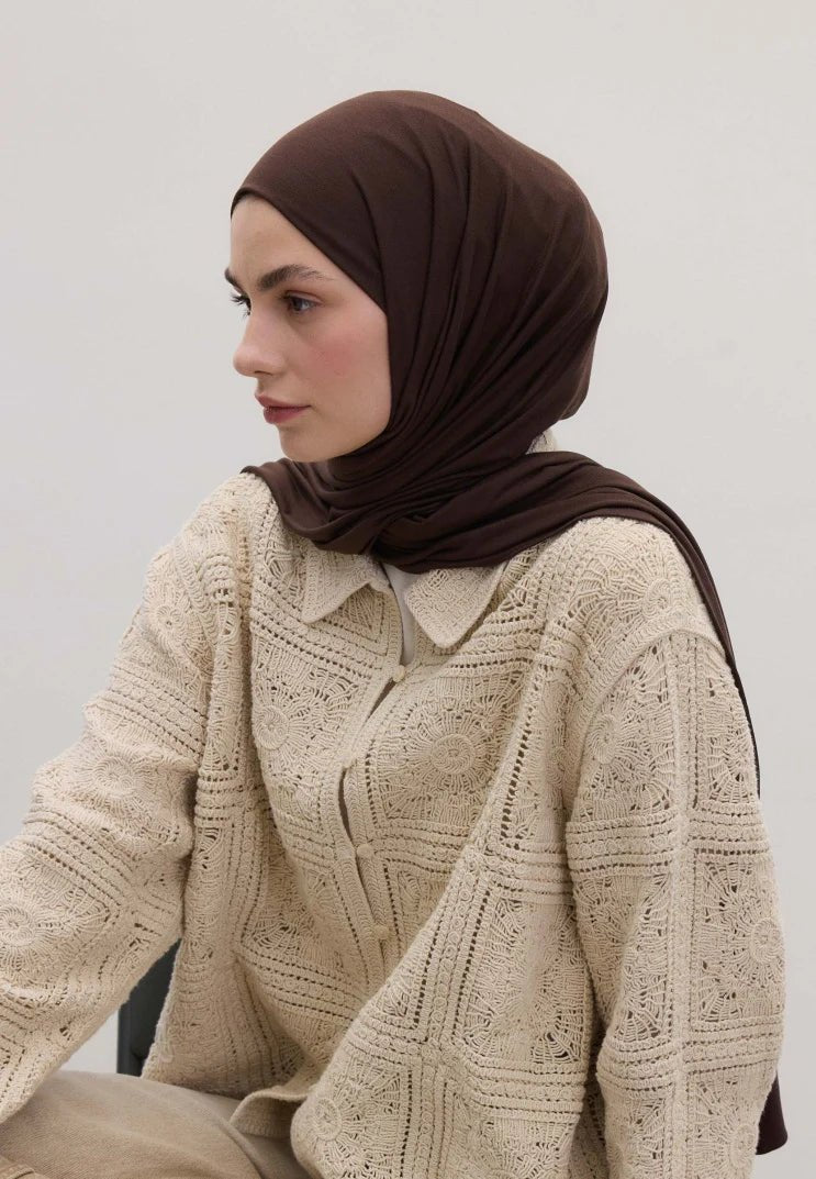 Bamboo Jersey Schal - Braun - D'ITINA