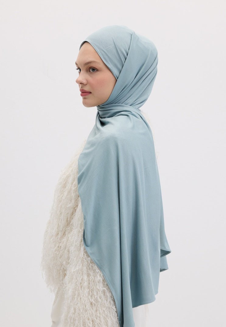 Bamboo Jersey Schal - Hellblau - D'ITINA