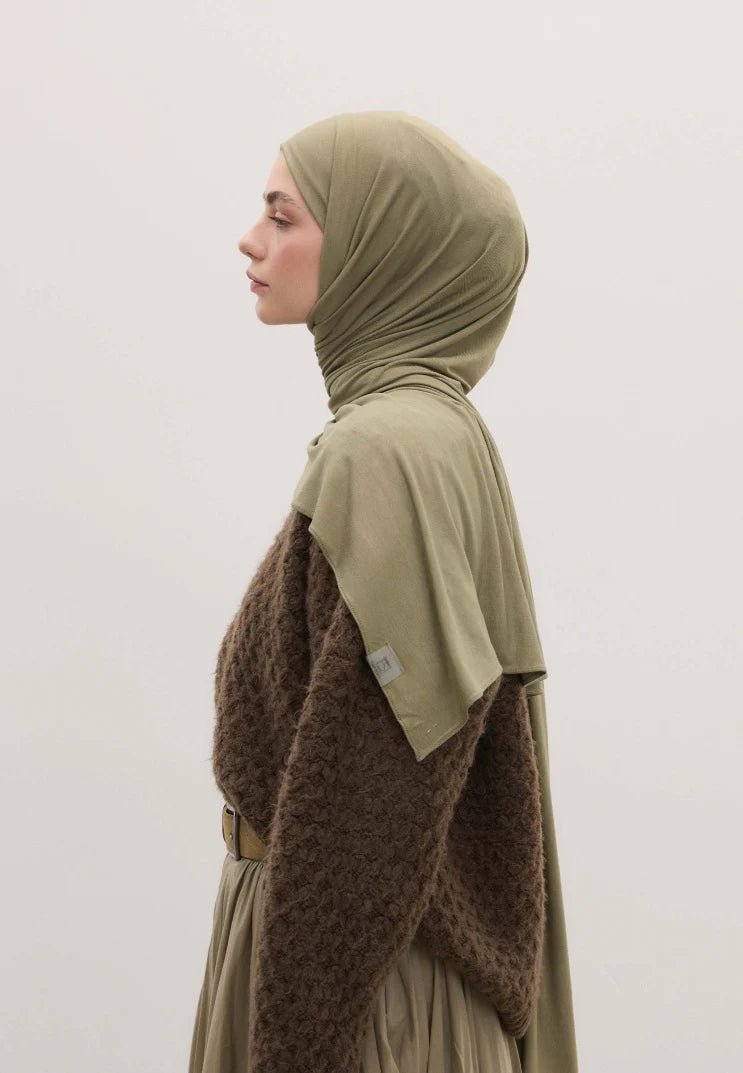 Bamboo Jersey Schal - Khaki - D'ITINA
