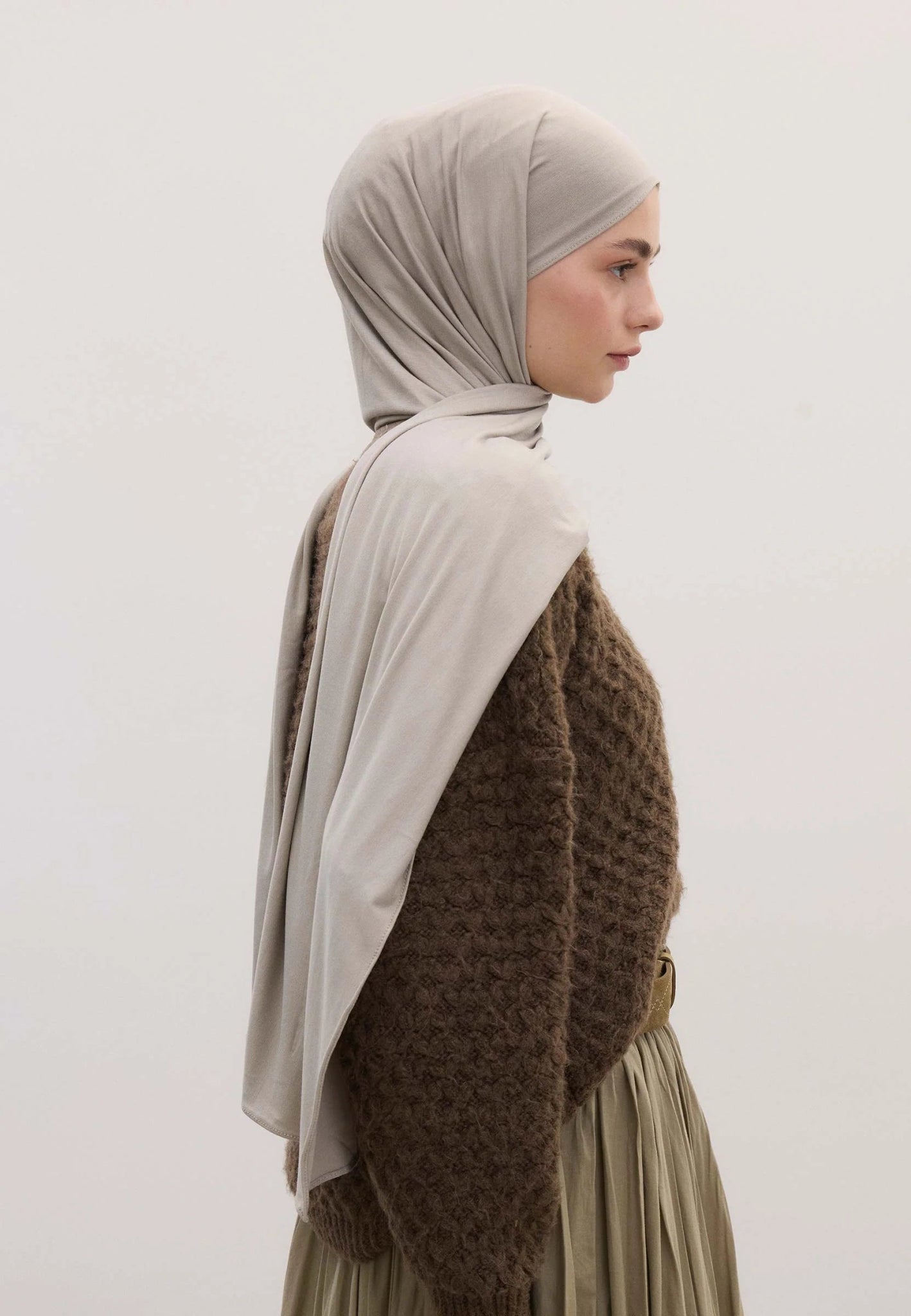 Bamboo Jersey Schal - Silber - D'ITINA