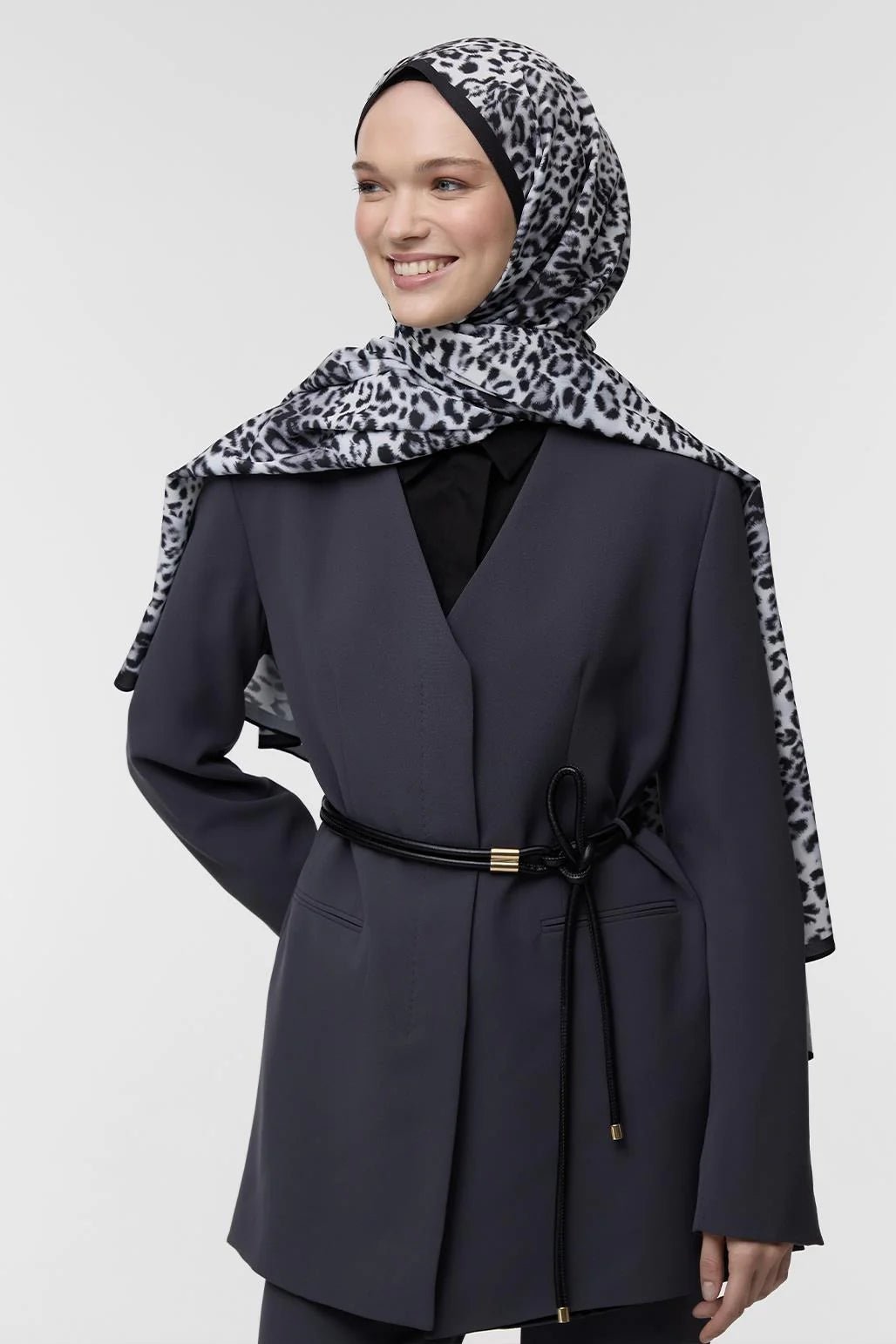 Daily Print Schal - Black Leopard - D'ITINA