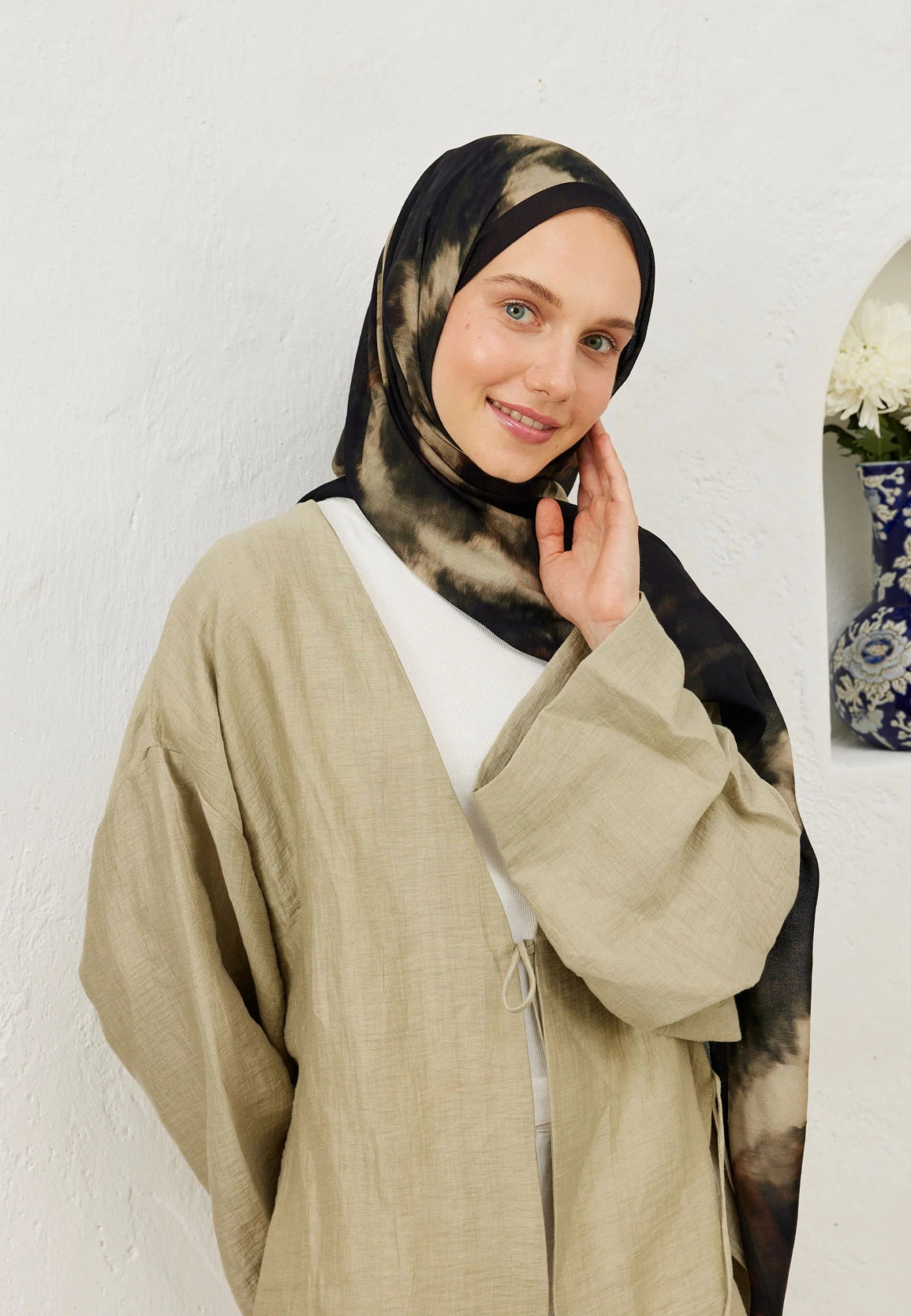Fresh Scarfs Rami Schal - Batik Black - D'ITINA