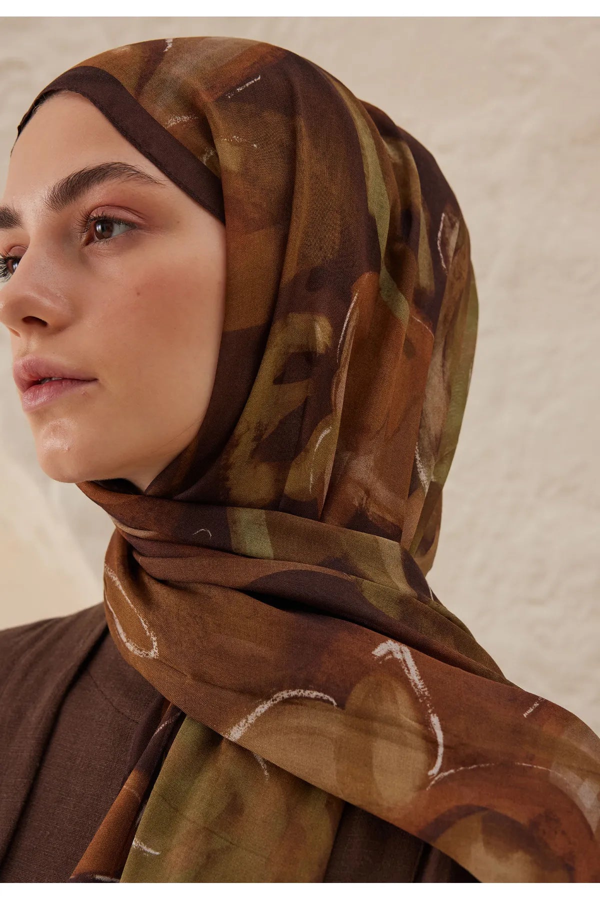 Fresh Scarfs Rami Schal - Dark Garden Brown - D'ITINA