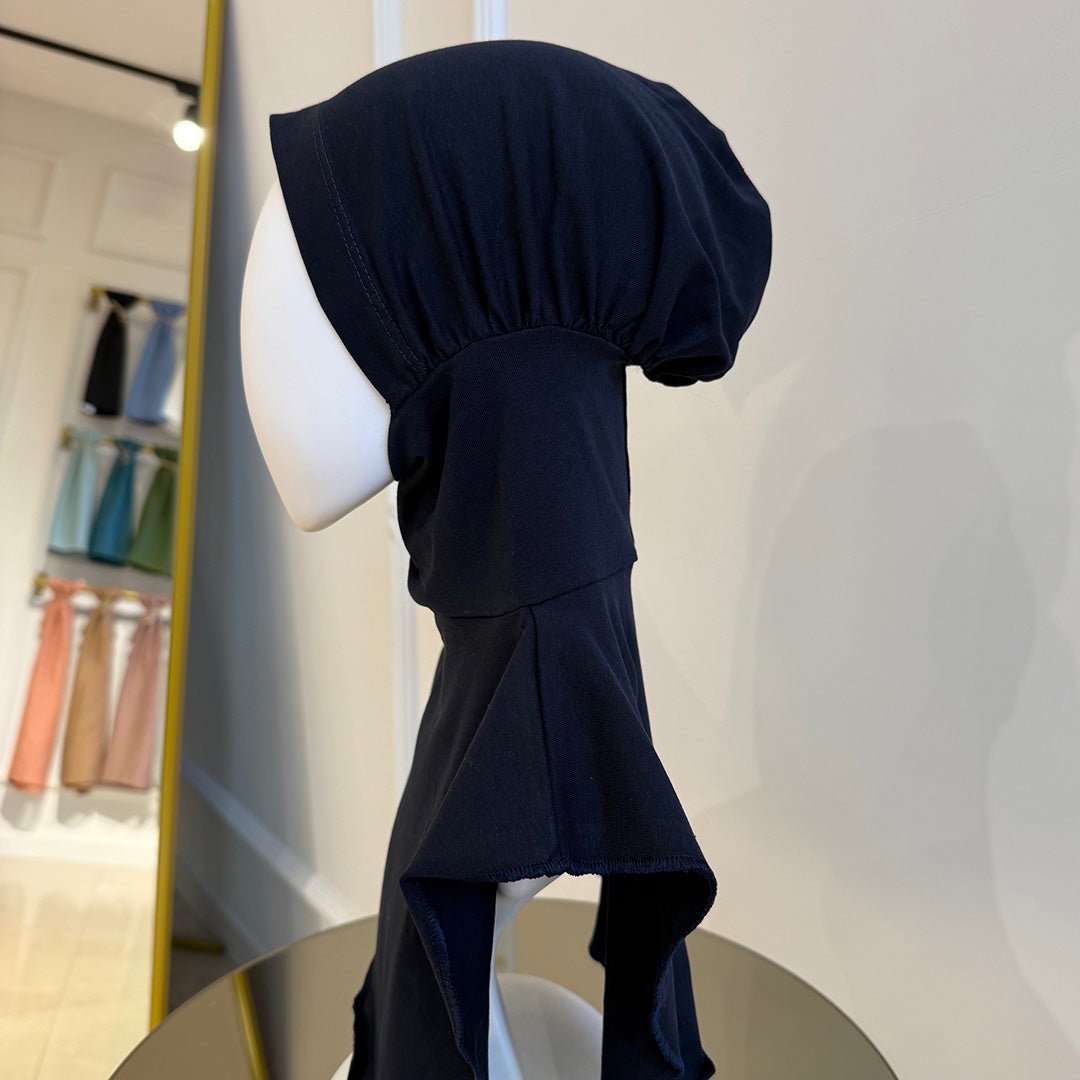 Hooded Hijab Bone - Blau - D'ITINA