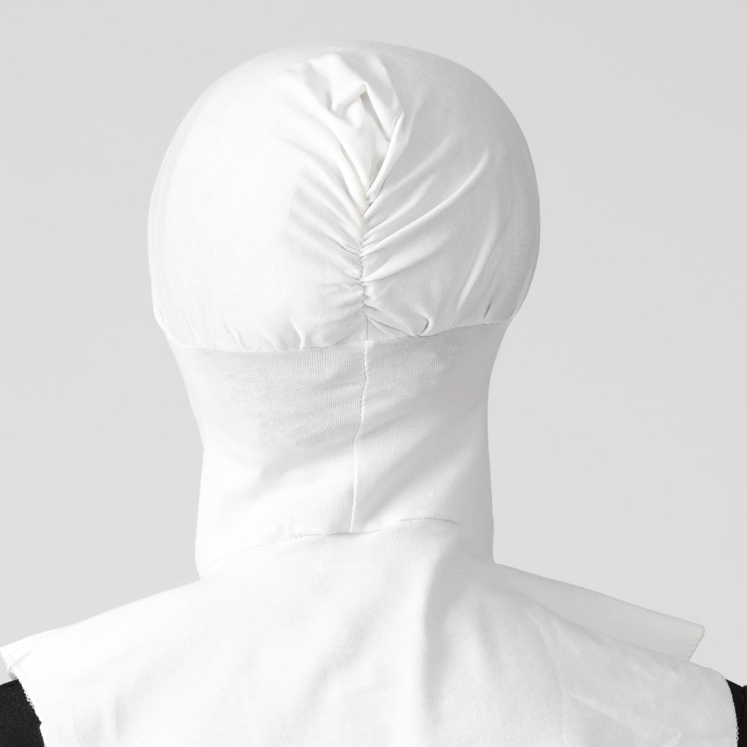 Hooded Hijab Bone - Ecru - D'ITINA