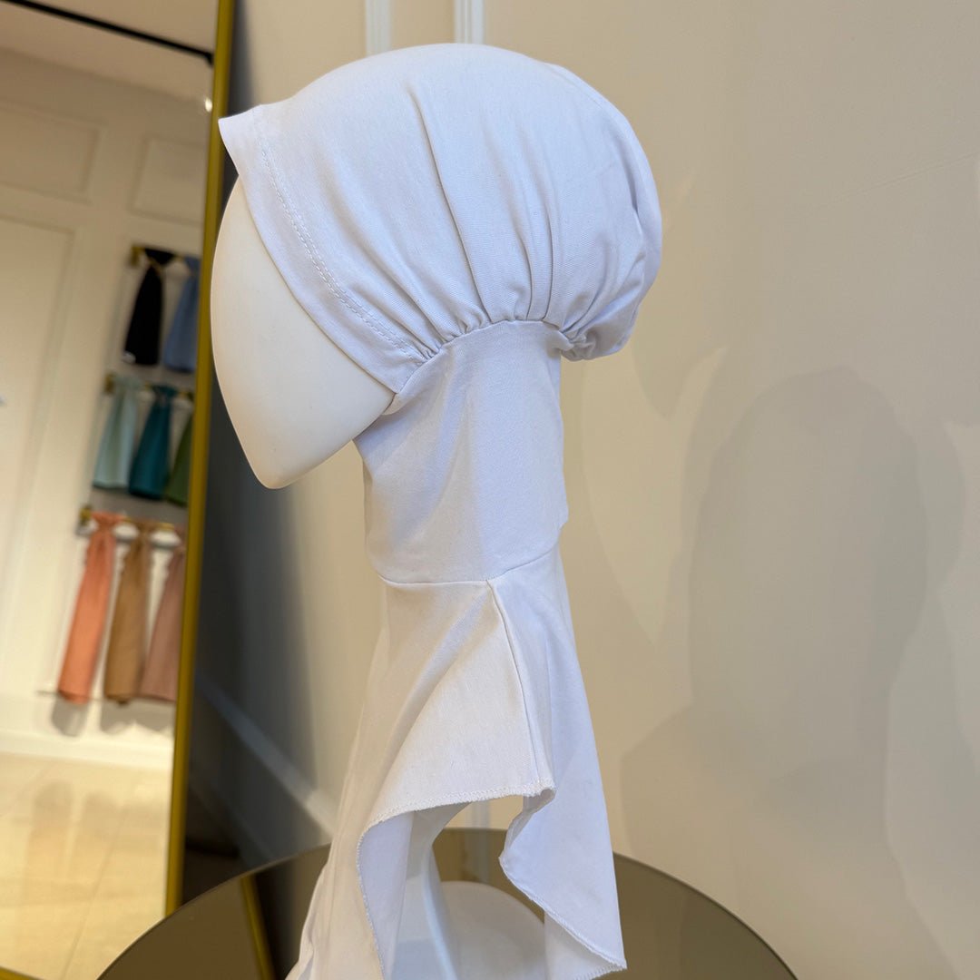 Hooded Hijab Bone - Weiß - D'ITINA