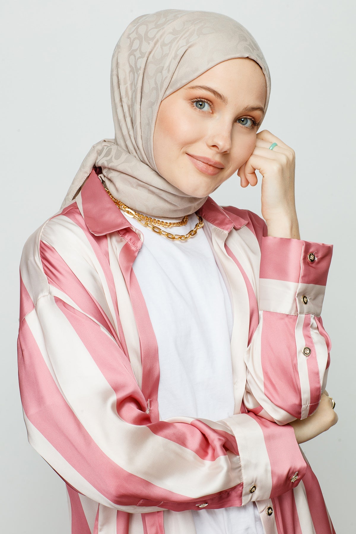 Valor Bloom Design Schal - Stone - D'ITINA