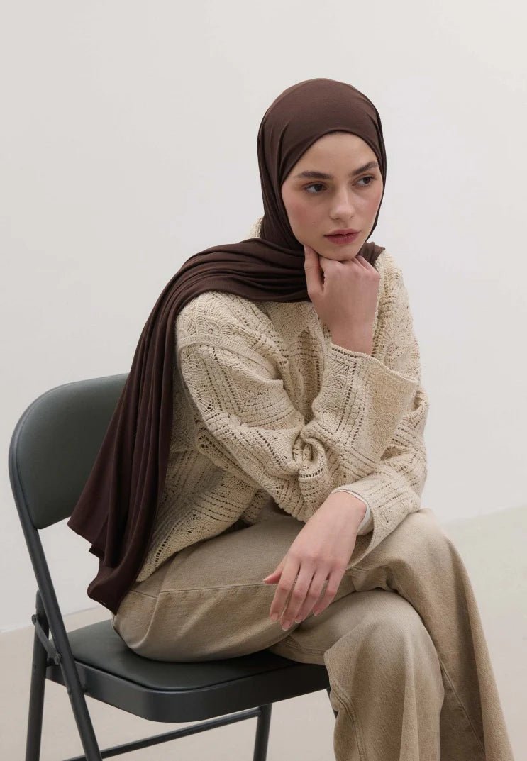 Bamboo Jersey Schal - Braun - D'ITINA