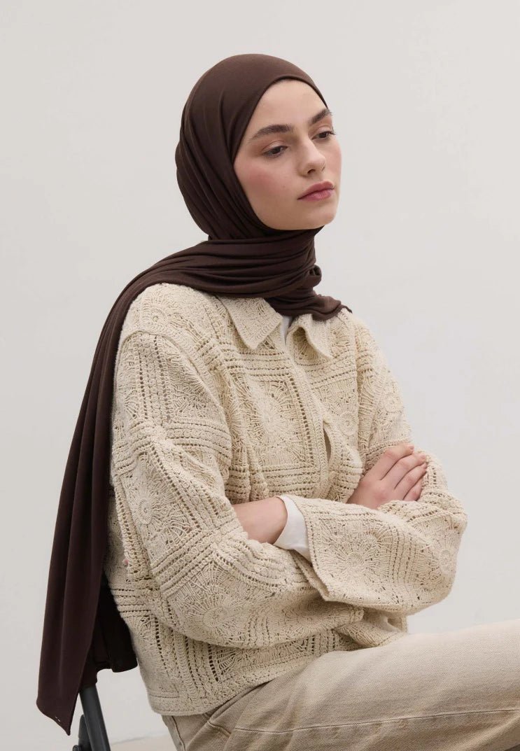Bamboo Jersey Schal - Braun - D'ITINA