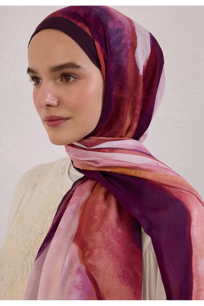 Fresh Scarfs Rami Hijab - Color Waves Rotviolett - D'ITINA