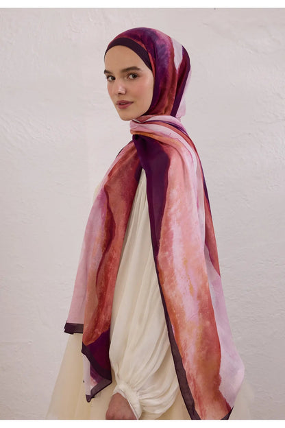 Fresh Scarfs Rami Hijab - Color Waves Rotviolett - D'ITINA