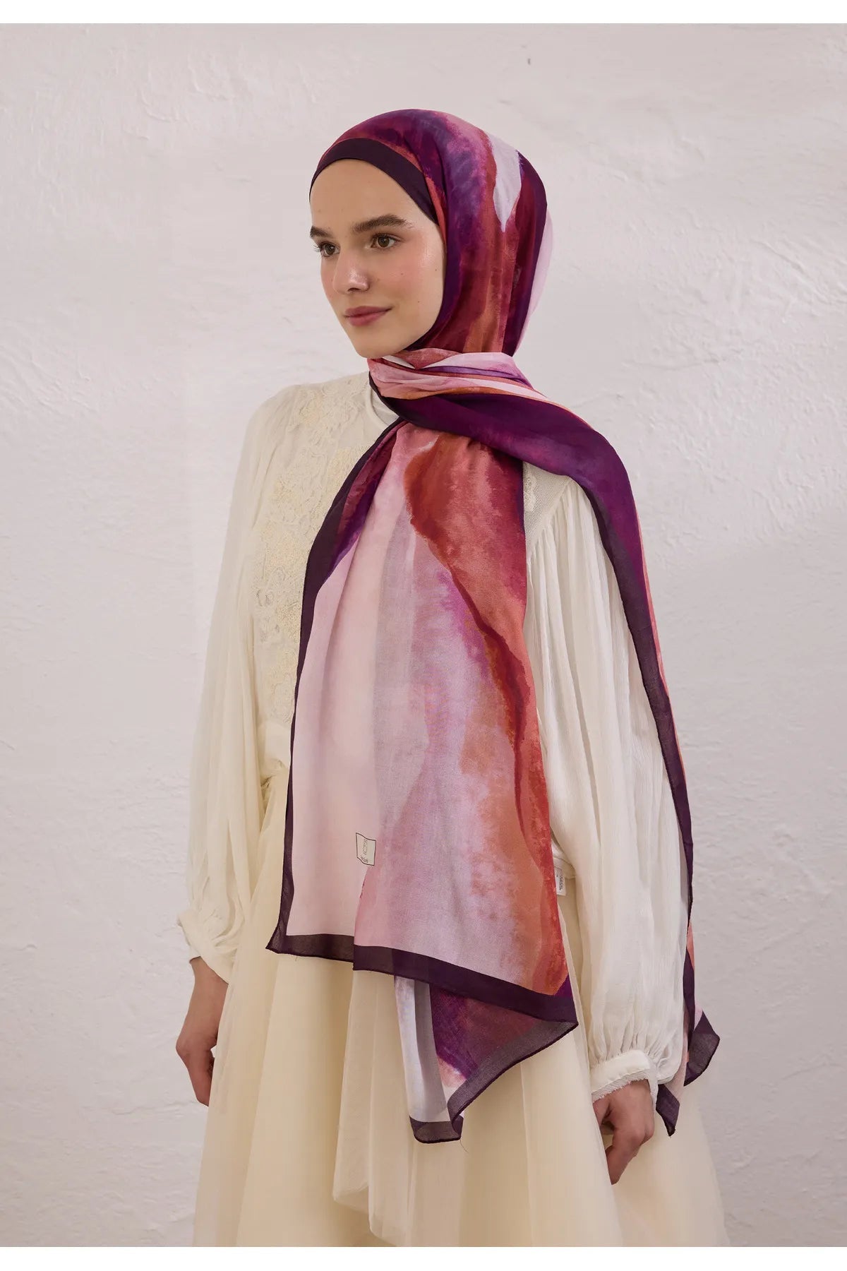 Fresh Scarfs Rami Hijab - Color Waves Rotviolett - D'ITINA