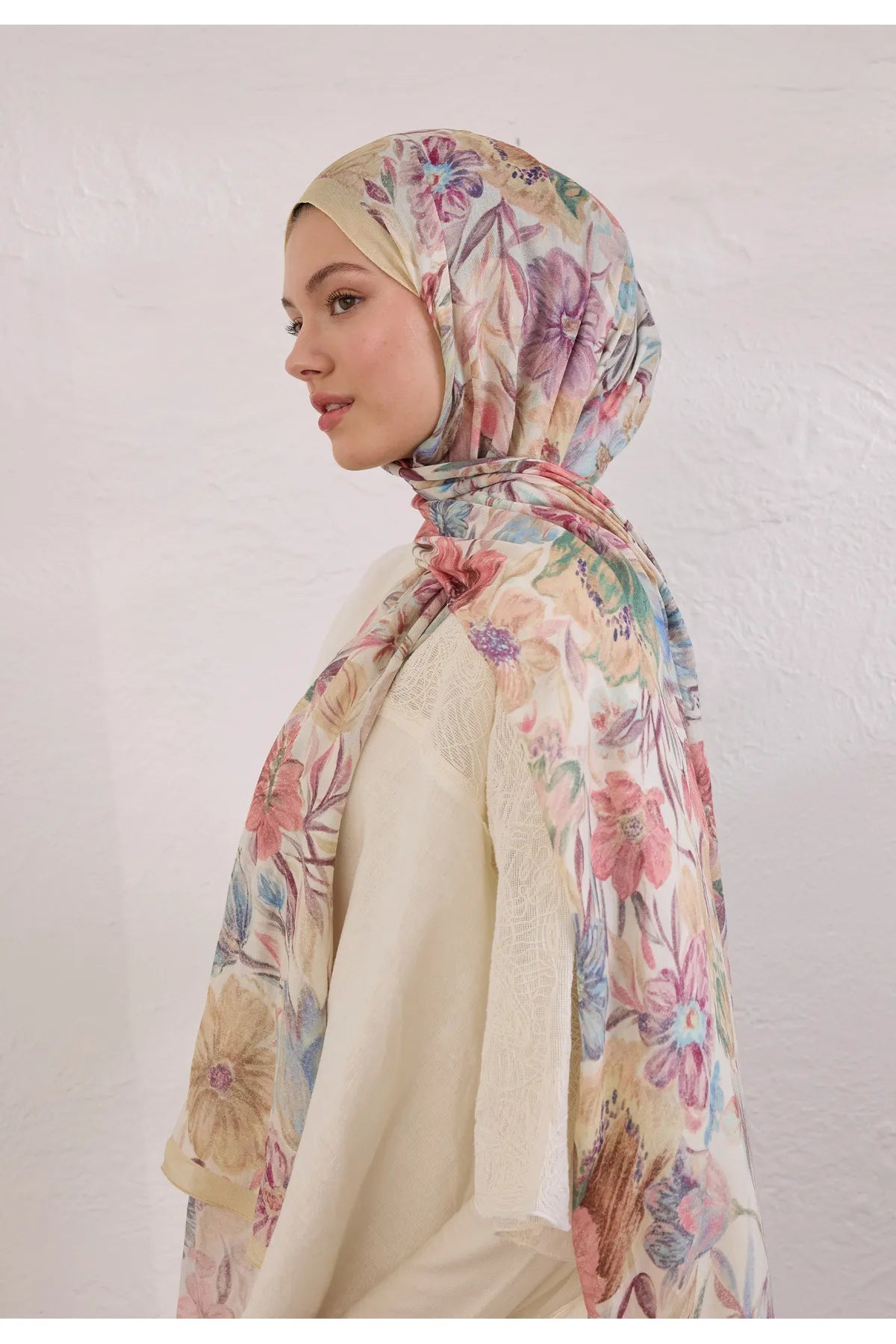 Fresh Scarfs Rami Hijab - Vintage Garden Butter - D'ITINA