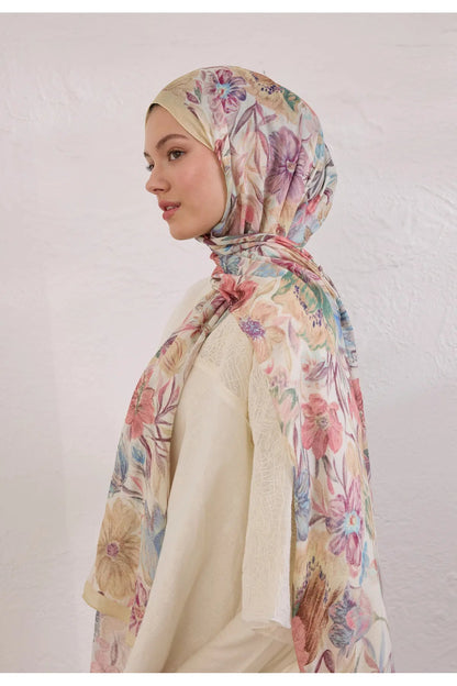 Fresh Scarfs Rami Hijab - Vintage Garden Butter - D'ITINA