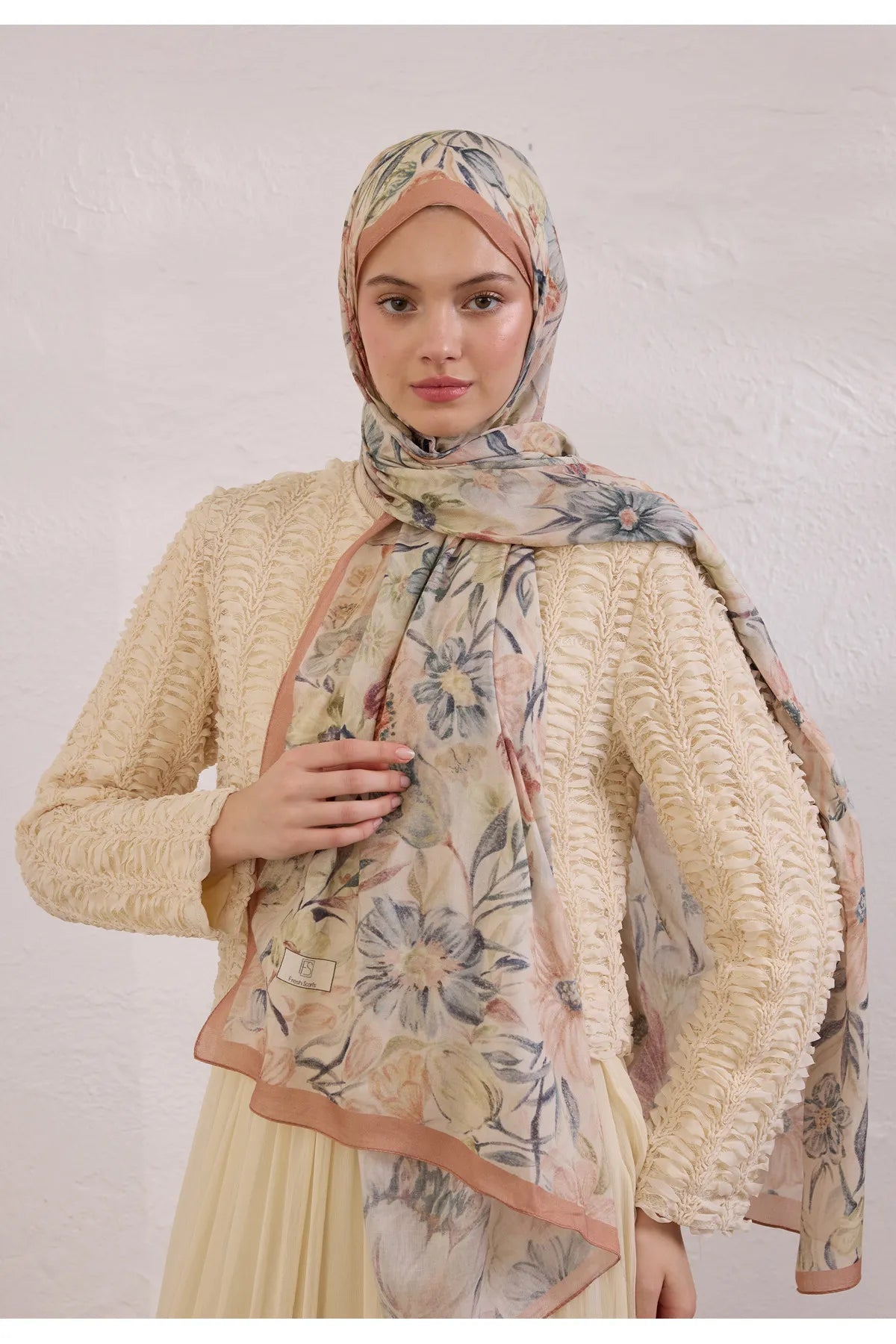 Fresh Scarfs Rami Hijab - Vintage Garden Salmon - D'ITINA