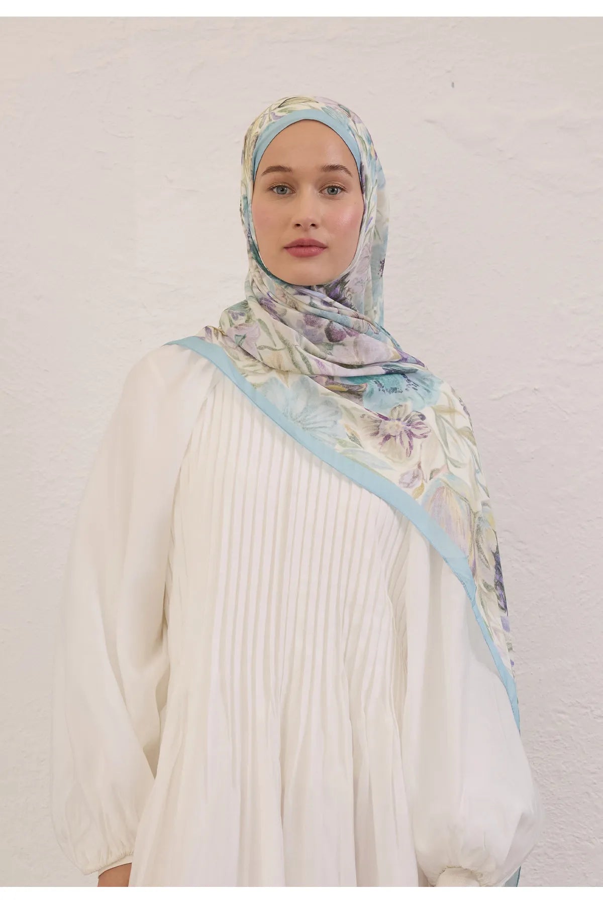 Fresh Scarfs Rami Hijab - Vintage Garden Sky Blue - D'ITINA