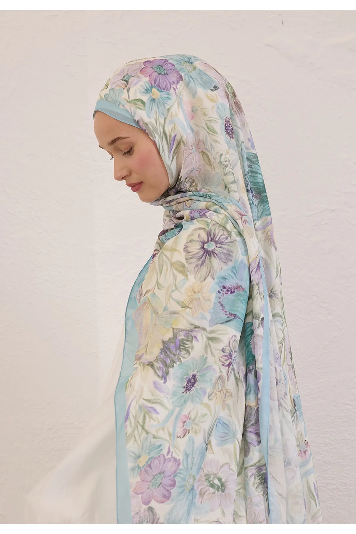 Fresh Scarfs Rami Hijab - Vintage Garden Sky Blue - D'ITINA