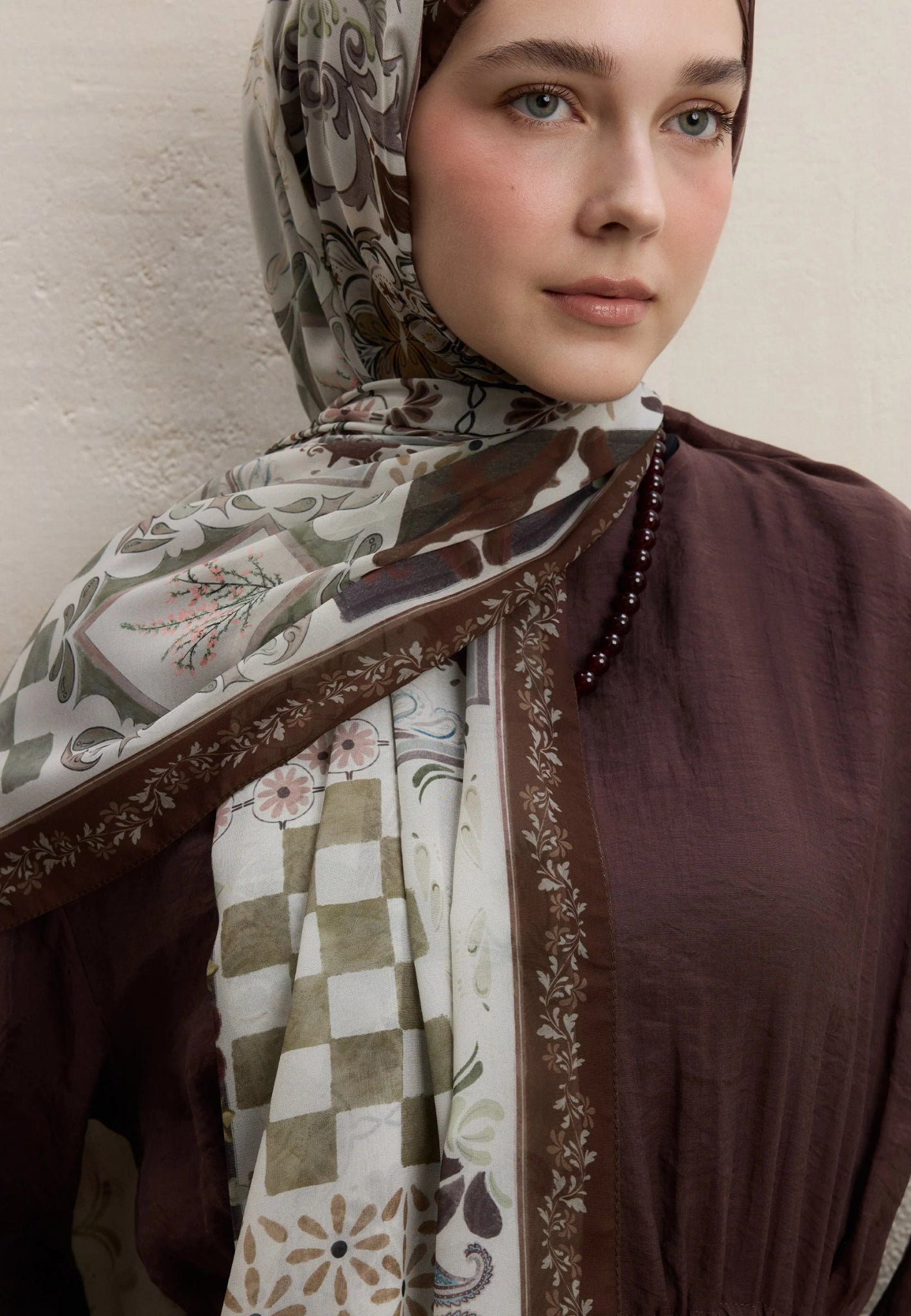 Fresh Scarfs Silk Crepe Hijab - Bella Chocolate - D'ITINA