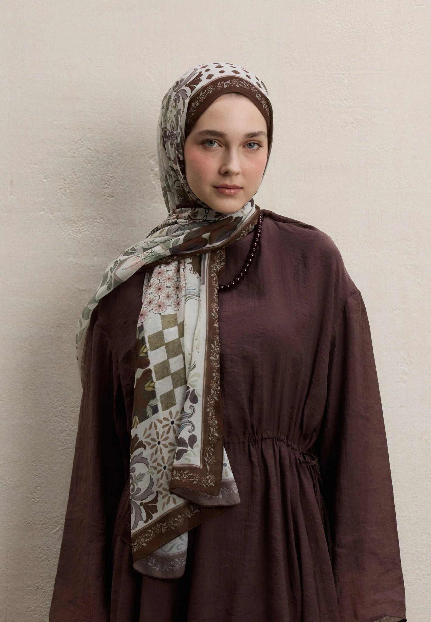 Fresh Scarfs Silk Crepe Hijab - Bella Chocolate - D'ITINA