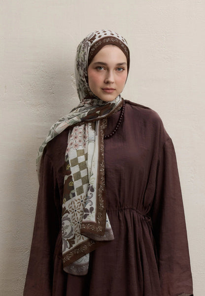 Fresh Scarfs Silk Crepe Hijab - Bella Chocolate - D'ITINA