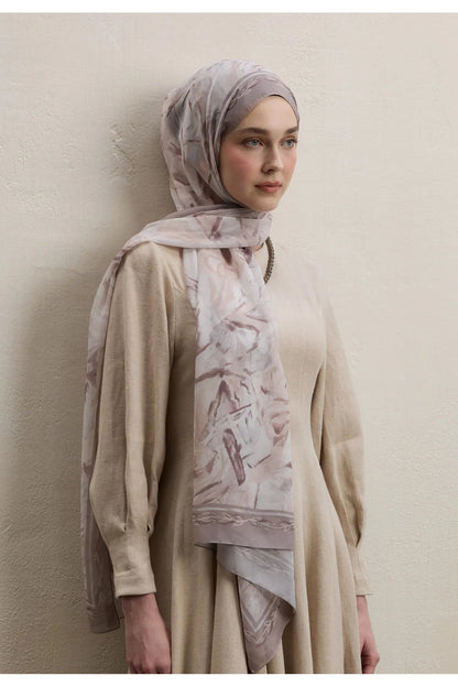 Fresh Scarfs Silk Crepe Hijab - Margot Beige - D'ITINA