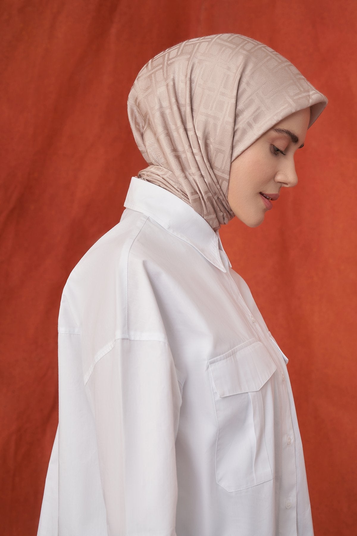 Italienischer Jacquard Tuch - Frattale - Vizon - D'ITINA