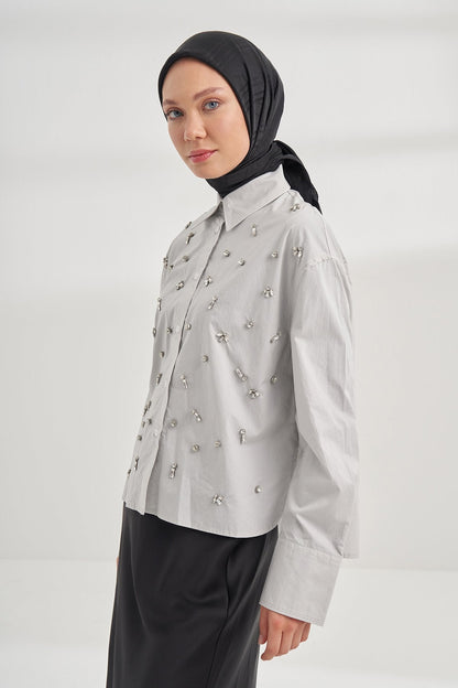 Italienischer Jacquard Tuch - Strisce - Onyx - D'ITINA