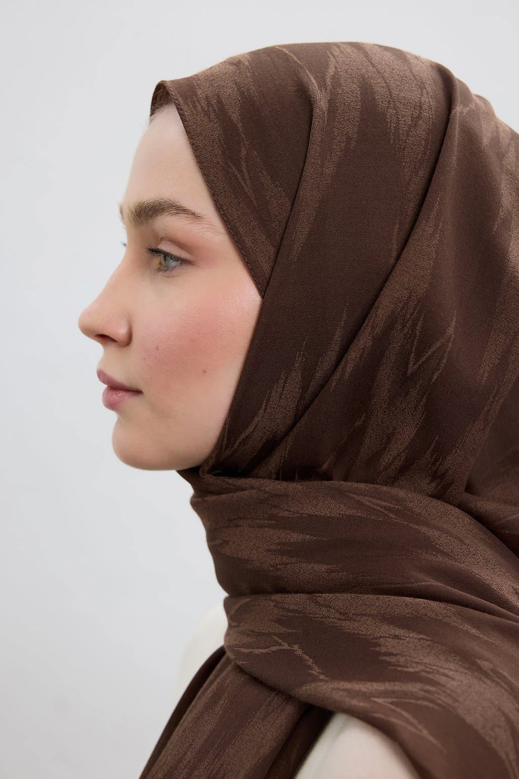 Silk - Cotton Hijab - Chocolate Brown - D'ITINA