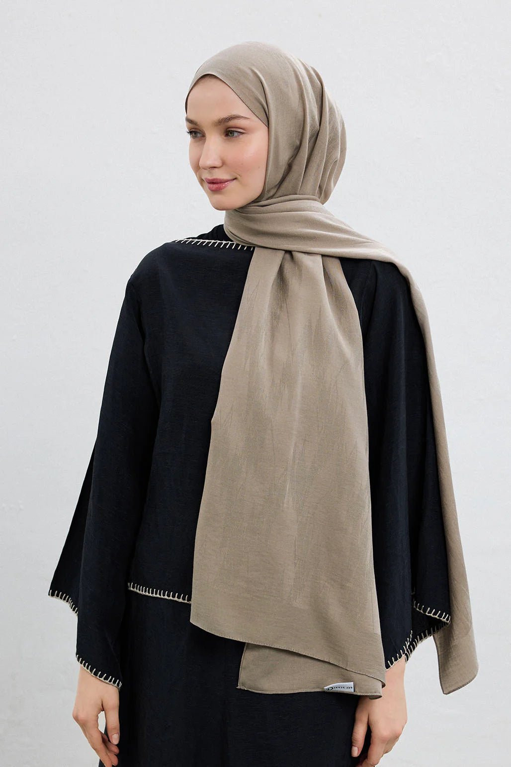 Silk - Cotton Hijab - Sand Beige - D'ITINA