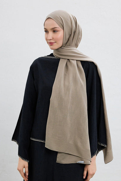 Silk - Cotton Hijab - Sand Beige - D'ITINA