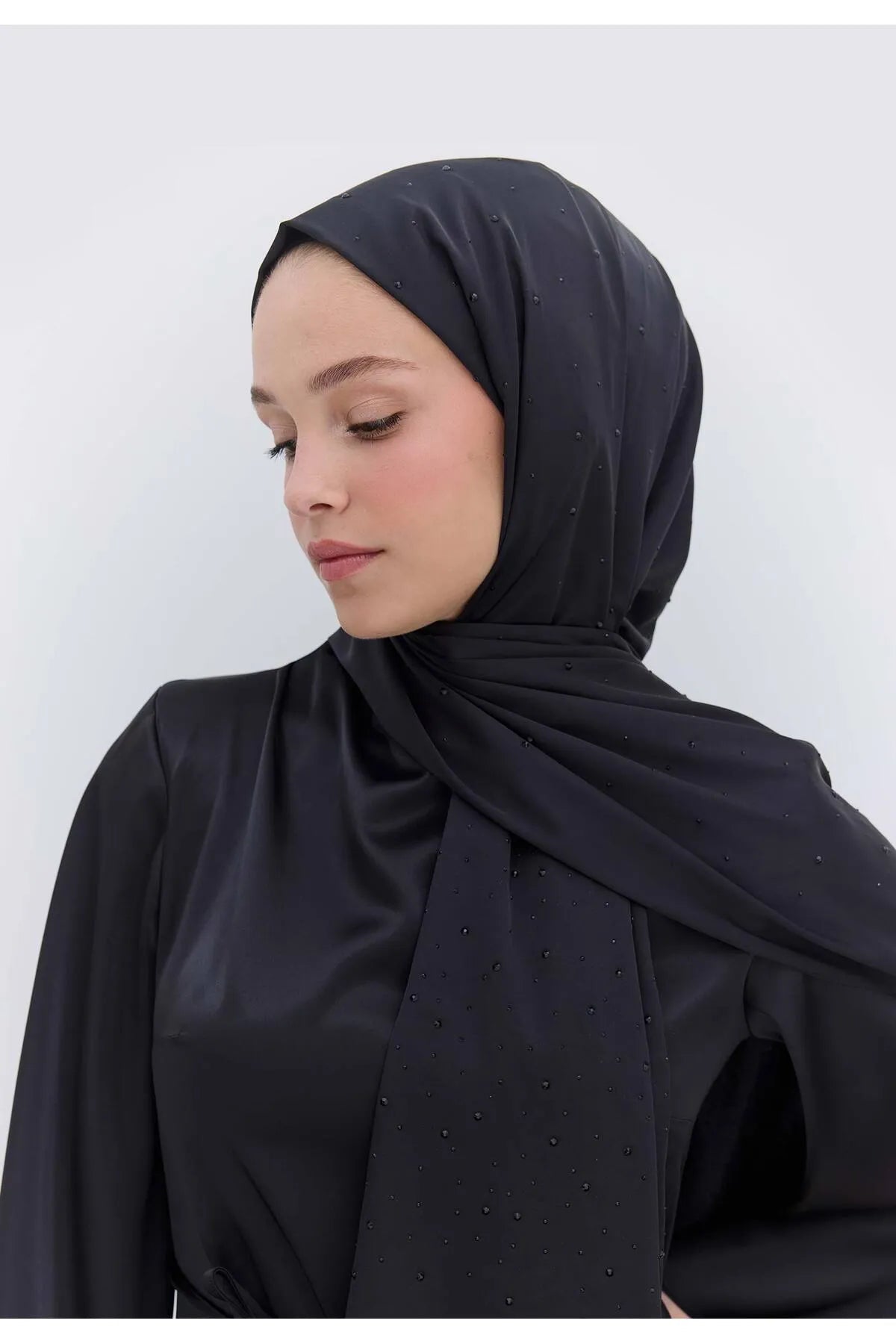 Strass Hijab - Black - D'ITINA