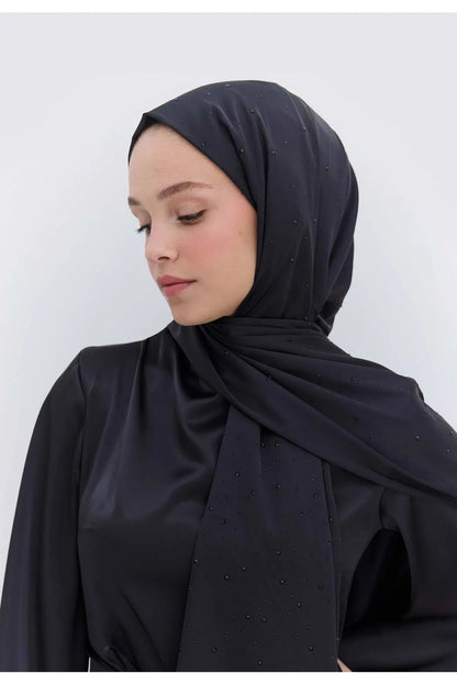 Strass Hijab - Black - D'ITINA