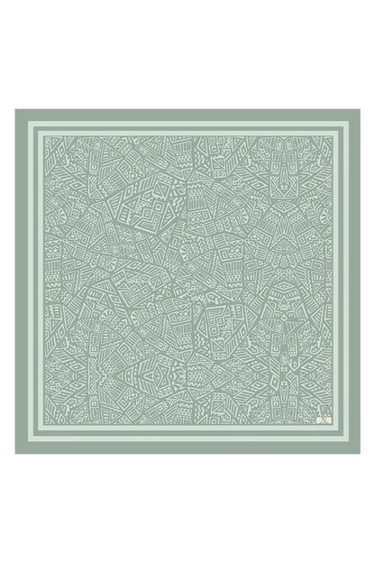 Twill Silk Scarf - Aqua Green - D'ITINA