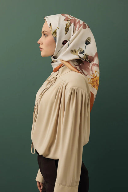 Twill Silk Scarf - Begonia - D'ITINA