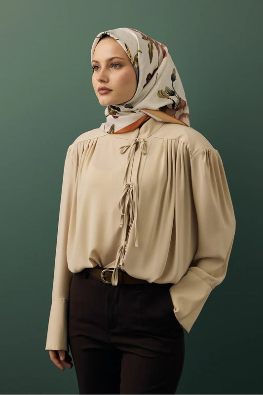 Twill Silk Scarf - Begonia - D'ITINA