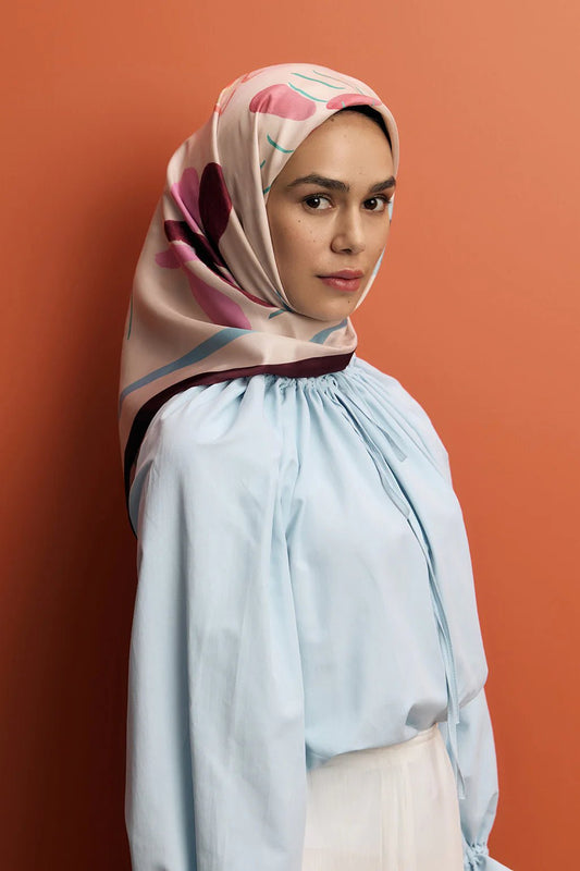 Twill Silk Scarf - Sunset - D'ITINA